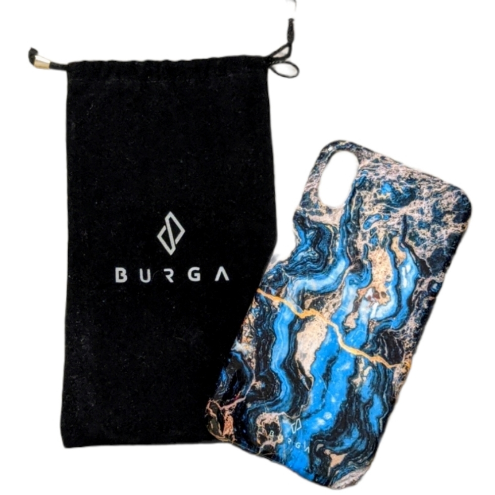 Burga iPhone XR Case Blue/Gold with Black Bag - Picture 2 of 4